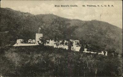 St. Thomas BWI Blue Beards Castle c1915 Postcard