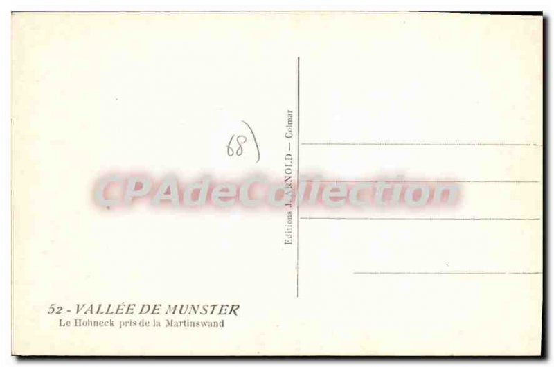 Old Postcard Munster Hohneck Prize De Martinswand