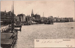 Germany Kiel Handelshafen Vintage Postcard C047