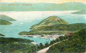 Aberdeen City Aerial Hong Kong C-1910 Postcard Sternberg 5573