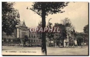 Postcard Old CambraiLe College Notre Dame