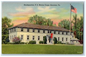 1963 Headquarters US Marine Corps Quantico Virginia VA Posted Vintage Postcard