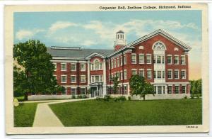 Carpenter Hall Earlham College Richmond Indiana postcard