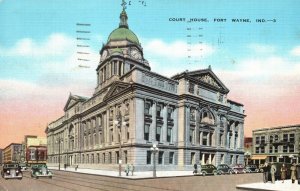 Vintage Postcard 1941 Court House Building Allen County Fort Wayne Indiana IN