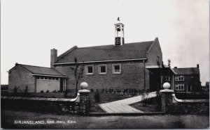 Netherlands Sirjansland Nederlands Hervormde Kerk Vintage RPPC C048