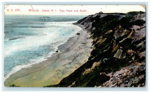 1911 Clay Head and Bluffs Block Island Rhode Island RI Posted Postcard 