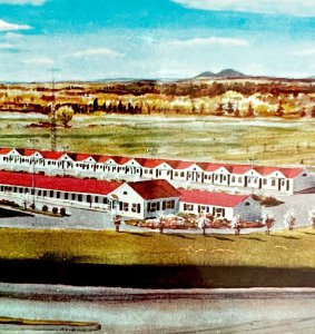 Charterhouse Motor Hotel Postcard Bangor Maine Lusterchrome c1940-50s PCBG1B