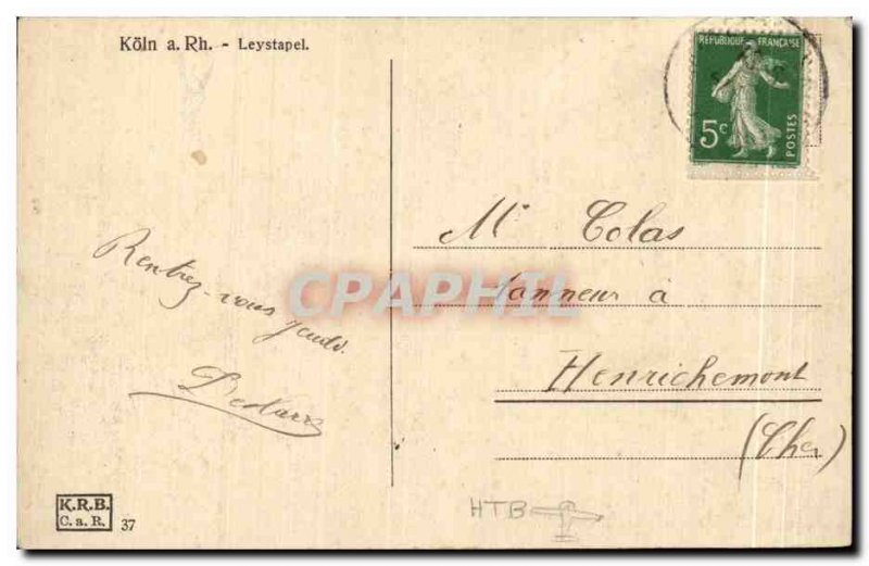 Postcard Old Koln has Rh Leystapel
