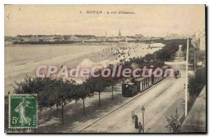 Old Postcard Royan Theft Bird Train