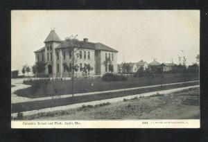 JOPLIN MISSOURI COLUMBIA SCHOOL AND PARK VINTAGE POSTCARD MO.