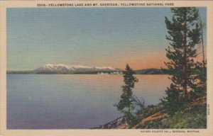 Yellowstone Lake and Mount Sheridan Yellowstone National Park Curteich