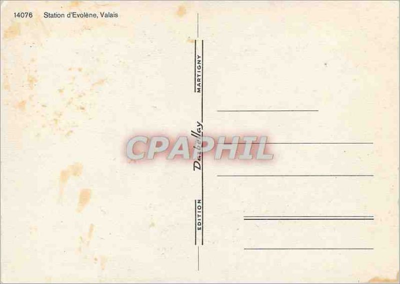 Modern Postcard of Valais Evolene Martigny Station Edition Dabellay