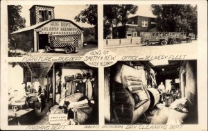 Mason City IA Smith Kew Klassy Kleaners Rugs etc TRUCKS Multi View RPPC c1920