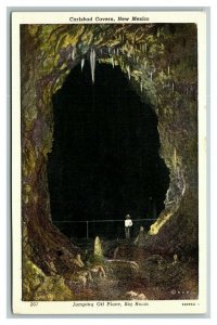 Vintage 1940's Postcard Jumping Off Place Big Room - Carlsbad Cavern New Mexico