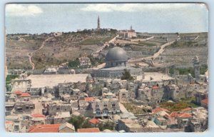 JERUSALEM Temple Square with Rock Mosque & Mount of Olives ISRAEL Postcard