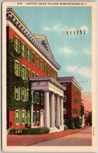 1952 Historic Salem College Winston-Salem North Carolina Posted Postcard