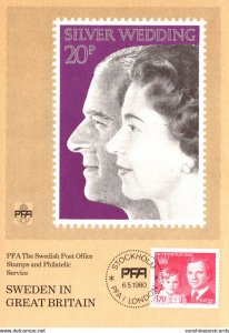 Stamps On Postcards 1978 Sweden Silver Wedding