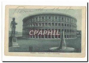 italy italia Roma Postcard Old o Anfiteatro Flavio Colosseo