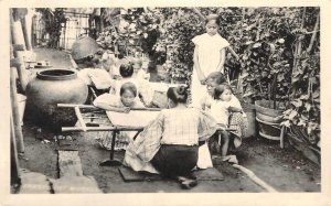 Embroidery Workers RPPC MANILA, PI Philippines 1924 Vintage Photo Postcard