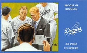 Red Barber, Leo Durocher Brooklyn Dodgers Baseball Unused 