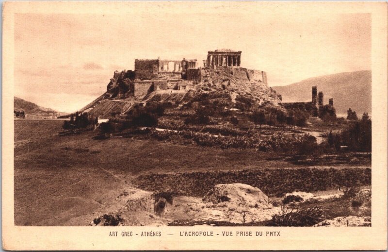 Greece Athens The Acropolis Vintage Postcard 09.23