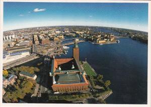 Sweden Stockholm City Hall Aerial View