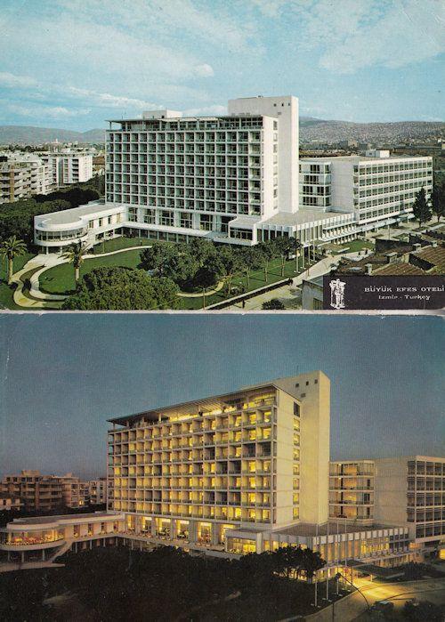 Buyuk Efes Hotel Izmir Night & Day 2x Turkey Postcard s