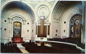 U.S. Naval Academy Chapel - interior view with stained glass windows