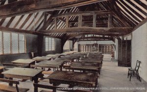 STRATFORD ON AVON ENGLAND~INTERIOR OF GRAMMAR SCHOOL~TINTED PHOTO POSTCARD