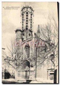 Old Postcard Aix en Provence Cathedral St Sauveur