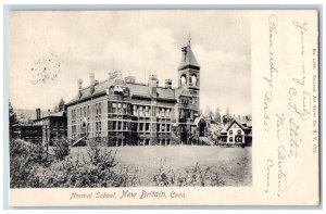 New Britain Connecticut CT Postcard Normal School Exterior c1904 Vintage Antique