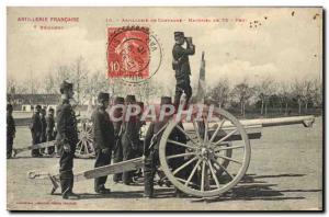 Old Postcard Army Field Artillery Materiel 75