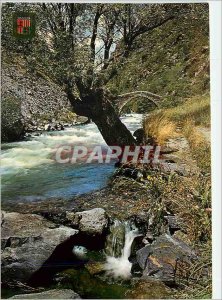 Postcard Modern Valls of Andorra Las Masnana Romanesque bridge of San Antonio