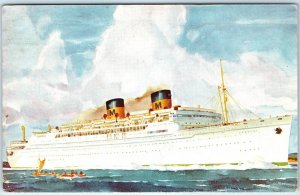 c1950s Honolulu, Hawaii Matson Lines Luxury Liner Lurline Cruise Ship Steam A359