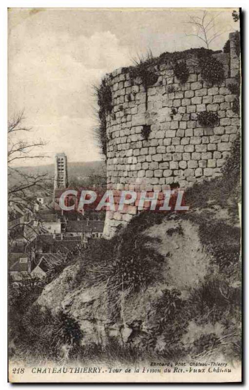 Old Postcard Chateau Thierry Tower Jail Roix Vieux Chateau