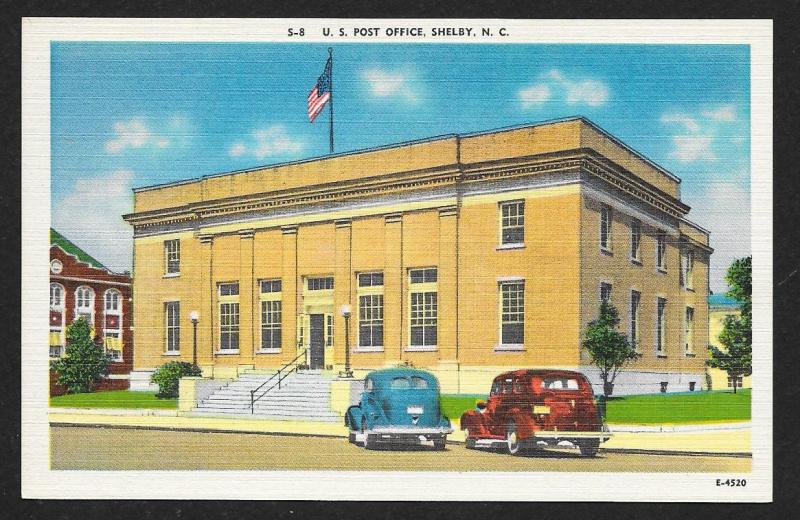 Street View US Post Office Shelby North Carolina Unused c1930s