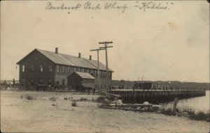 Searsport ME Penobscot Park Wharf c1910 Real Photo Postcard PIER