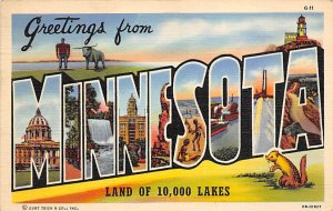 Greetings From 10,000 Lakes - Greetings from, Minnesota MN  