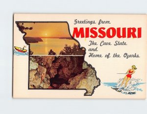 Postcard The Cave State and Home of the Ozarks, Greetings from Missouri