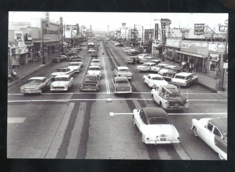 REAL PHOTO INGLEWOOD CALIFORNIA DOWNTOWN STREET SCENE CARS POSTCRD COPY