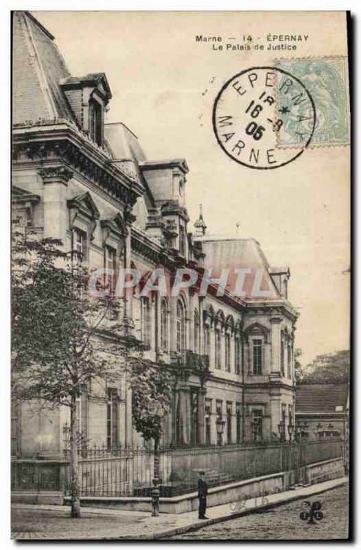 Old Postcard Epernay Marne Palace of Justice