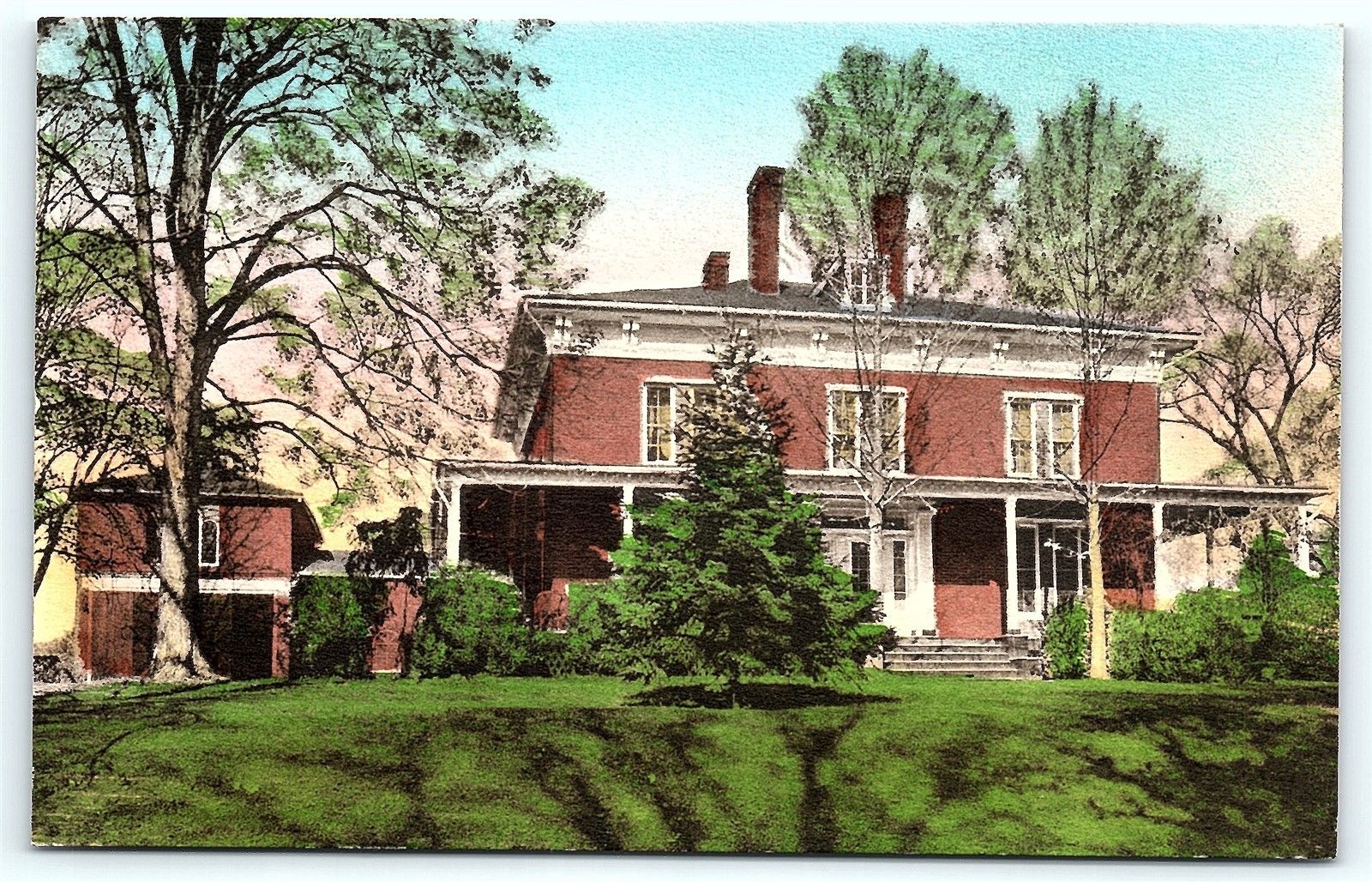 Postcard Va Lexington Presidents House Washington Lee - 