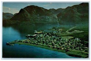 1960 Aerial View Indian Reservation Metlakatia Annette Island Alaska AK Postcard