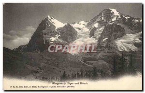 Postcard Old Wengernalp und Eiger Monch Switzerland