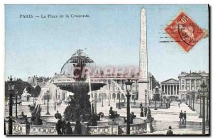 Old Postcard From Paris Place Concorde