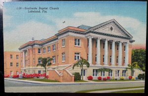 Vintage Postcard 1950 Southside Baptist Church, Lakeland, Florida (FL)