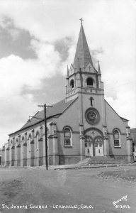 RPPC St. Joseph Church Leadville, Colorado Sanborn Vintage Postcard 1951