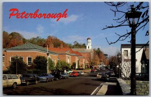 Peterborough New Hampshire 1970s Postcard Main Street Cars