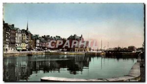 Modern Postcard Honfleur Basin in Full water