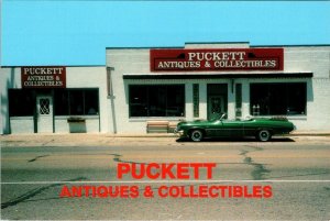 Amarillo, TX Texas  PUCKETT ANTIQUES STORE Route 66 Roadside 4X6 Chrome Postcard